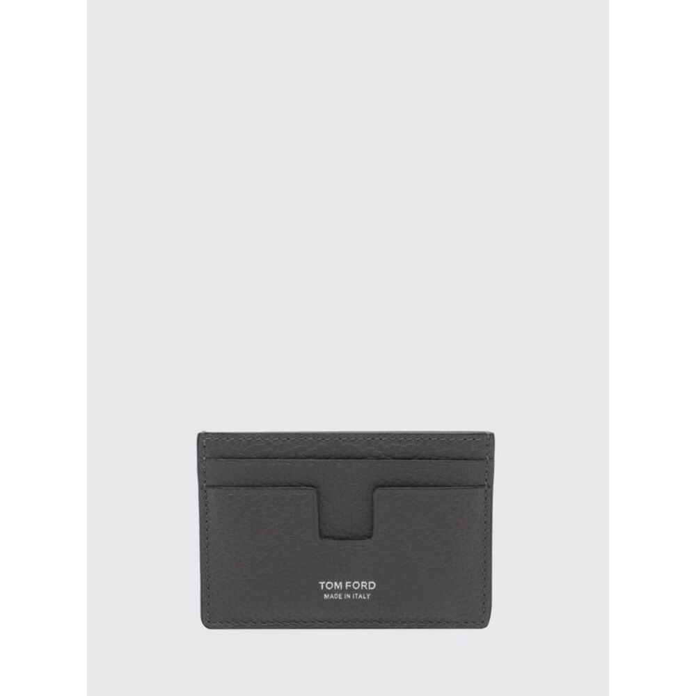 Tom Ford Men Tom Ford Flat Calfskin Card Holder With Laminated Logo